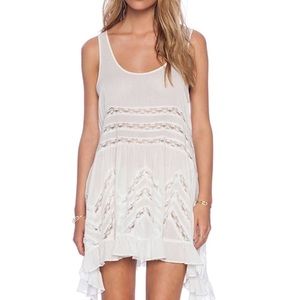 Free People Trapeze Slip Dress in White Combo